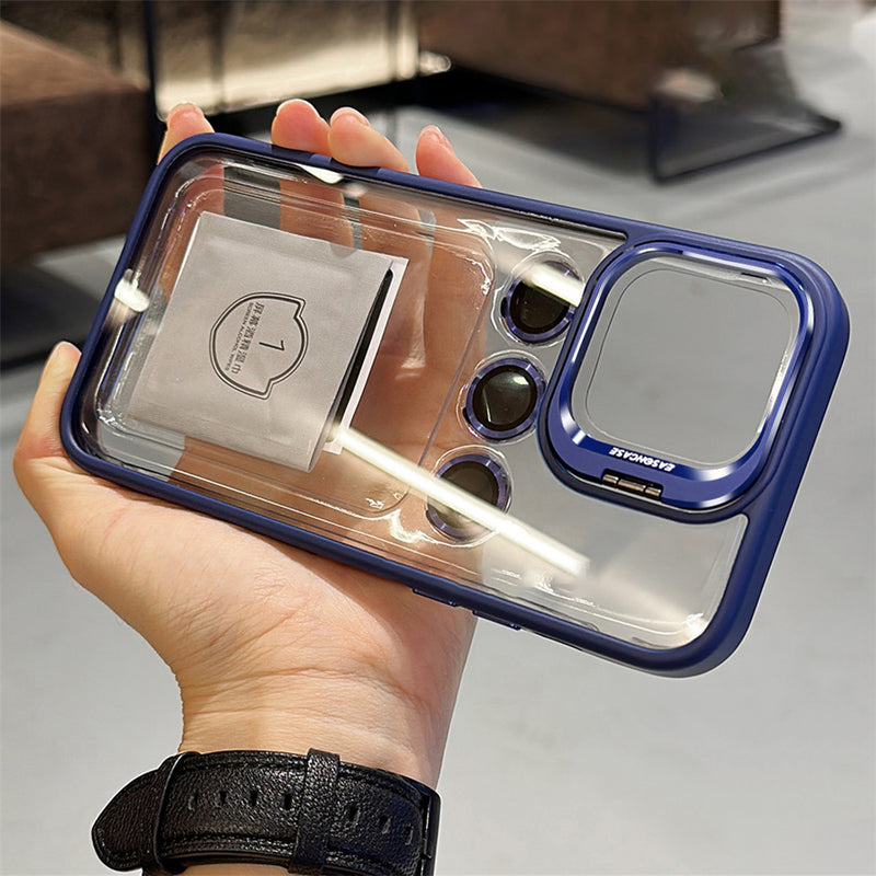 Case Transparente com Dupla Proteção de Lentes e Apoio de Superfície - Premium