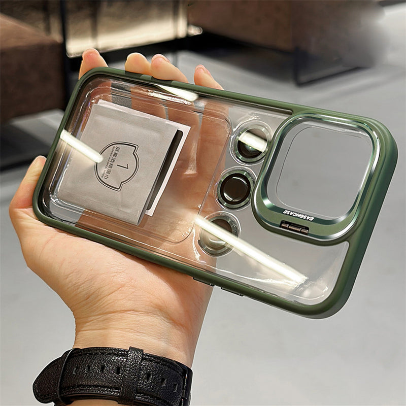 Case Transparente com Dupla Proteção de Lentes e Apoio de Superfície - Premium