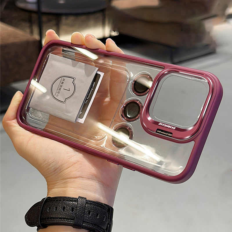 Case Transparente com Dupla Proteção de Lentes e Apoio de Superfície - Premium