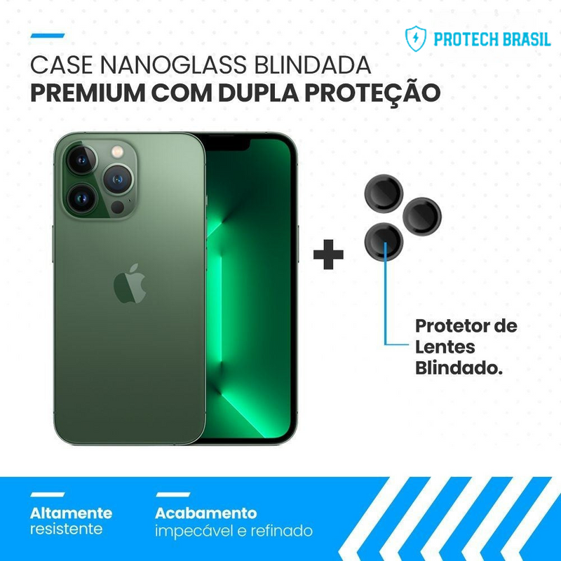 Cópia de Case NanoGlass II Blindada com Dupla Proteção 360º - Premium
