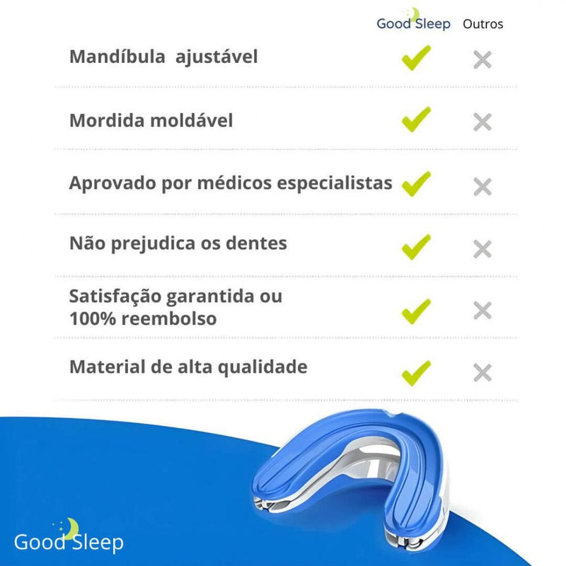 Aparelho Anti Ronco e Anti Bruxismo Ajustável e Moldável - Good Sleep®