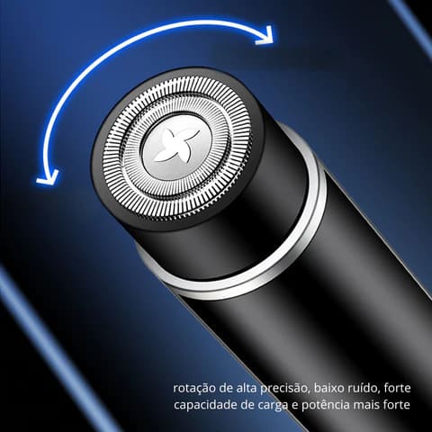 Barbeador Portátil Profissional BarberPro®- Barbear Rente a Pele sem Irritação
